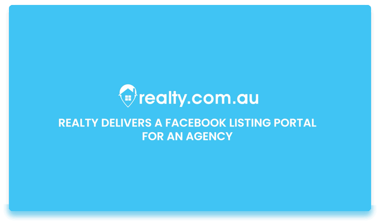 Realty delivers a facebook listing portal for an agency