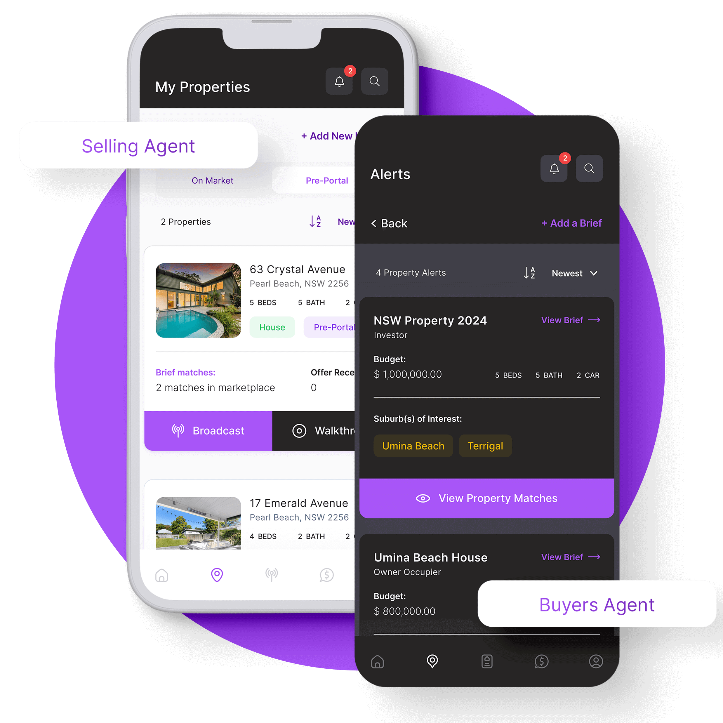Realty Live App Mockup